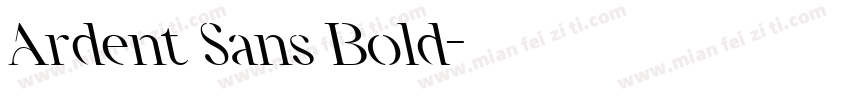 Ardent Sans Bold字体转换